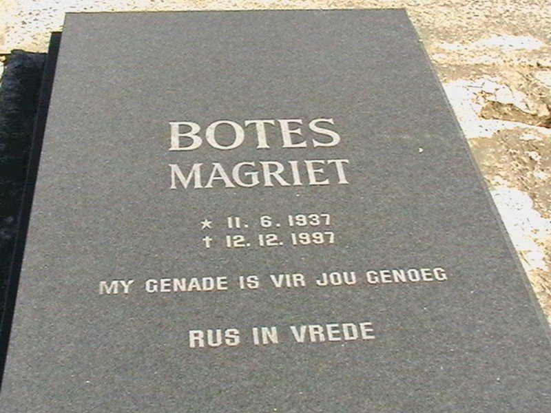 BOTES Magriet 1937-1997