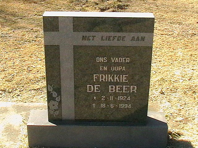 BEER Frikkie, de 1924-1994