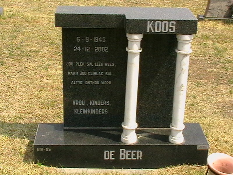 BEER Koos, de 1943-2002