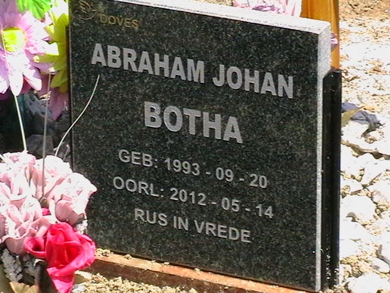 BOTHA Abraham Johan 1993-2012