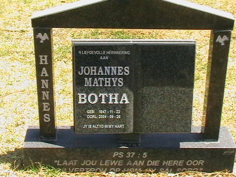 BOTHA Johannes Mathys 1947-2004