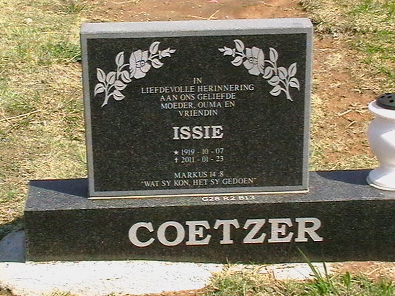 COETZER Issie 1919-2011