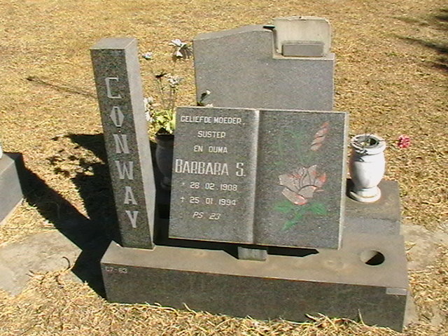 CONWAY Barbara S. 1908-1994