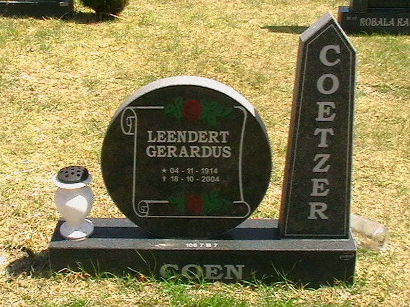 COETZER Leendert Gerardus 1914-2004