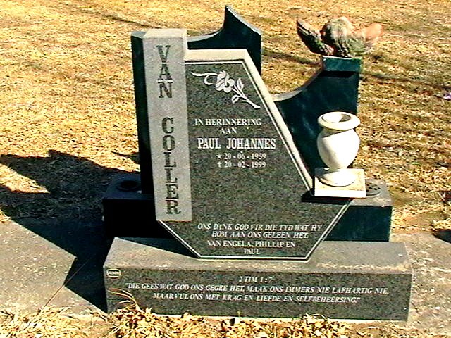 COLLER Paul Johannes, van 1959-1999