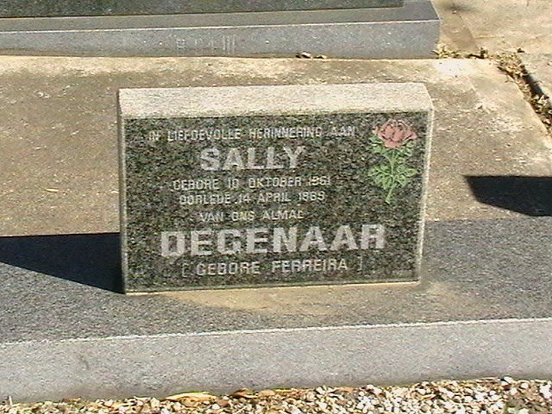 DEGENAAR Sally nee FERREIRA 1961-1989