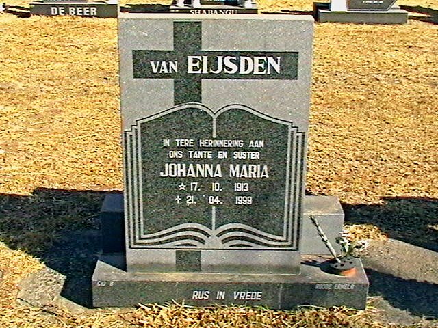 EIJSDEN Johanna Maria, van 1913-1999