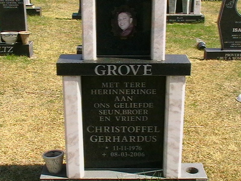 GROVÉ Christoffel Gerhardus 1976-2006