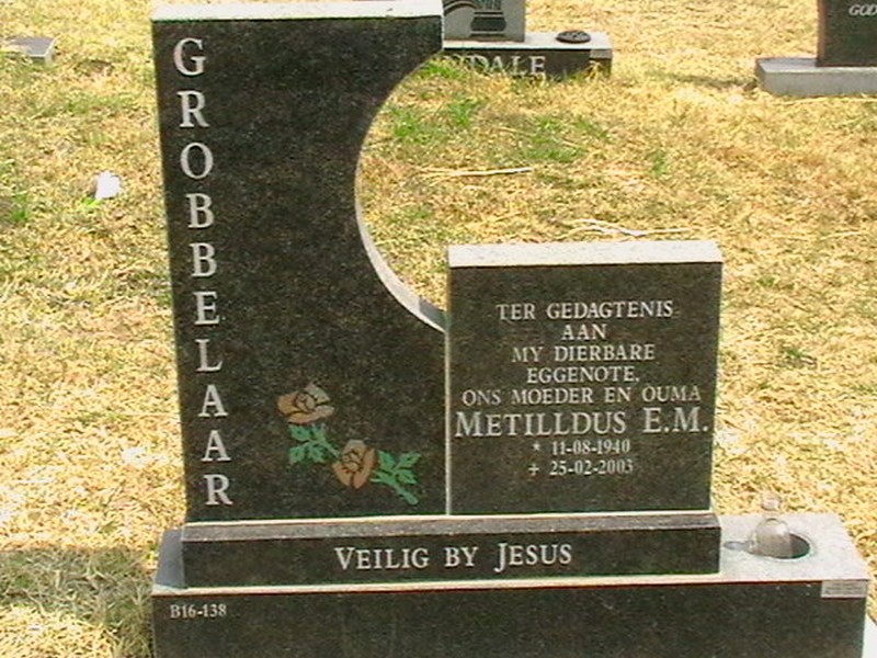 GROBBELAAR Metilldus E.M. 1940-2003