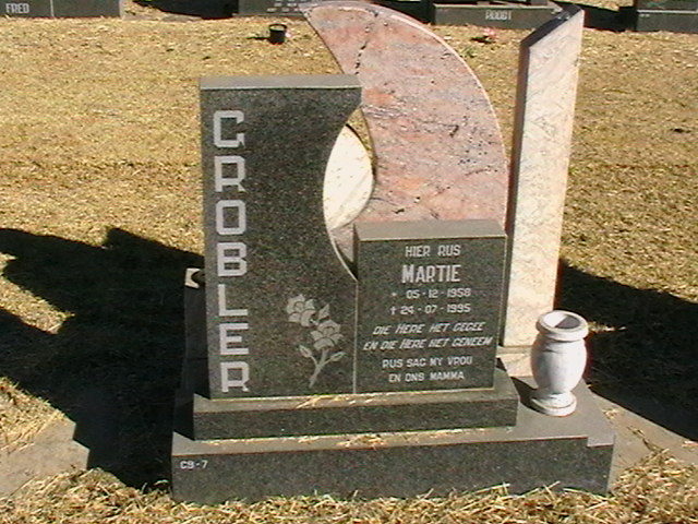 GROBLER Martie 1958-1995