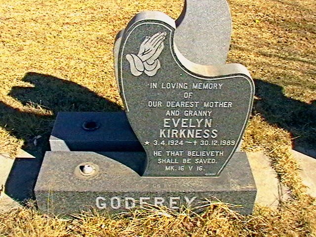 GODFREY Evelyn Kirkness 1924-1989