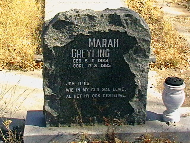GREYLING Marah 1929-1985