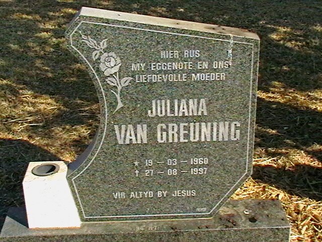 GREUNING Juliana, van 1966-1997