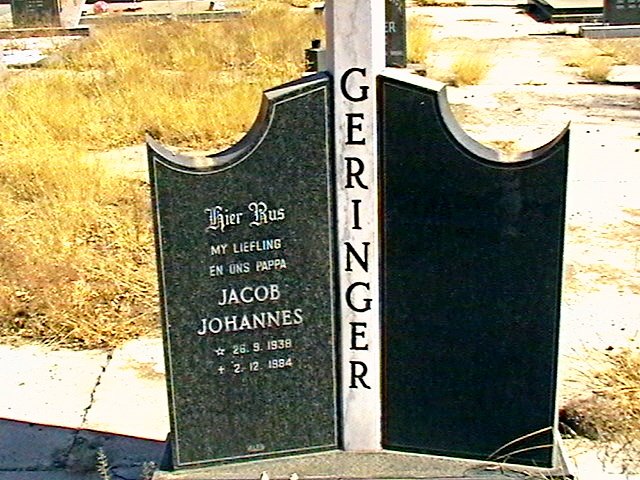 GERINGER Jacob Johannes 1938-1984