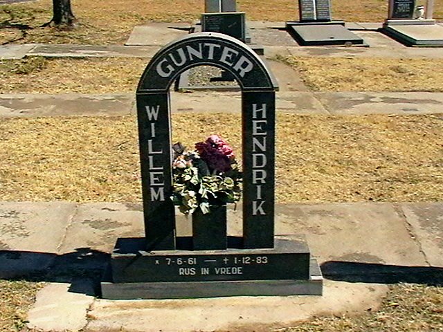 GUNTER Willem Hendrik 1961-1983