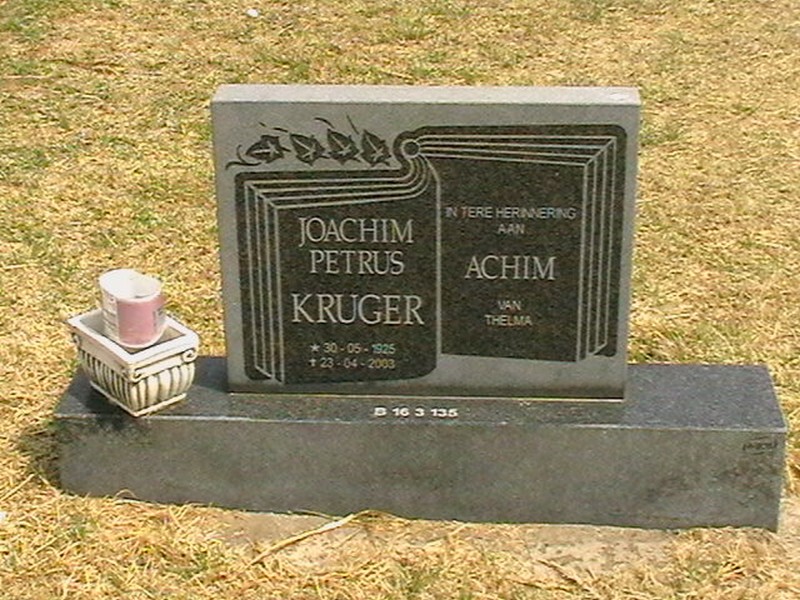 KRUGER Joachim Petrus 1925-2003