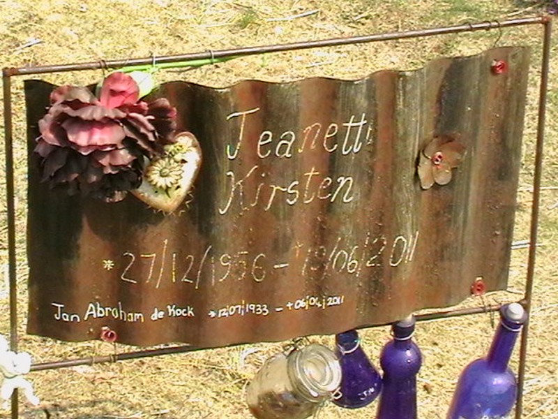 KOCK Jan Abraham, de 1933-2011 :: KIRSTEN Jeanette 1956-2011