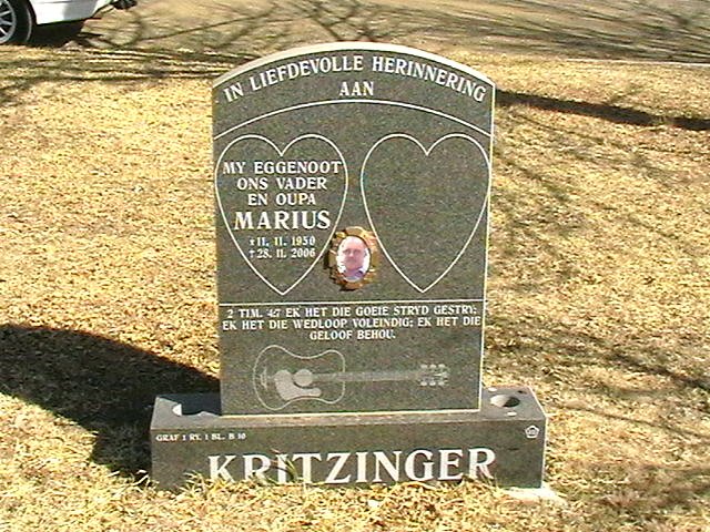 KRITZINGER Marius 1950-2006