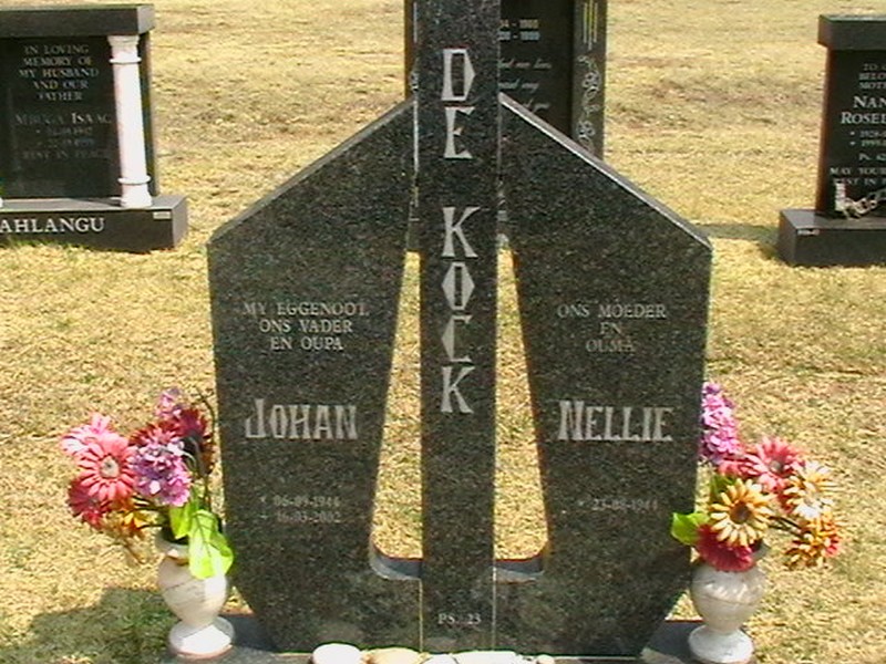 KOCK Johan, de 1944-2002 &amp; Nellie 1944-