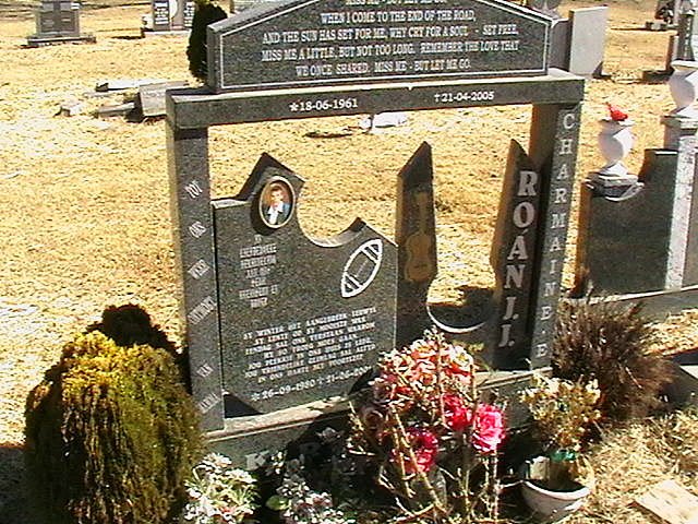 KRÜGER Charmaine 1961-2005 :: KRÜGER Roàn J.J.1980-2001