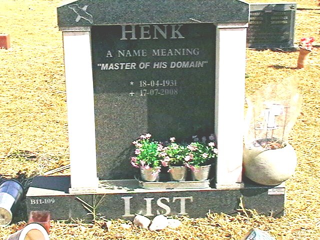 LIST Henk 1931-2008