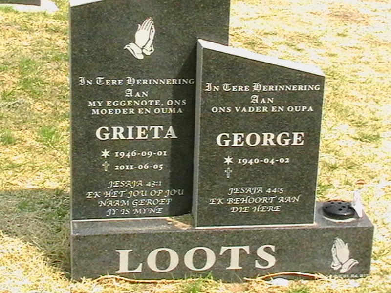 LOOTS George 1940- &amp; Grieta 1946-2011