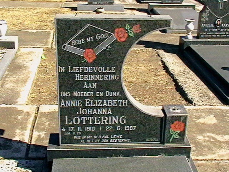 LOTTERING Annie Elizabeth Johanna 1910-1987