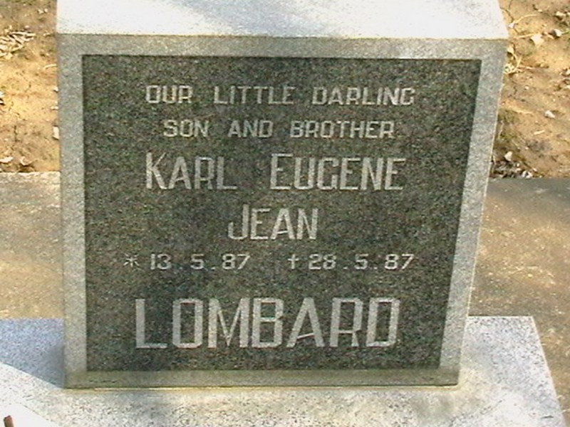 LOMBARD Karl Eugene Jean 1987-1987
