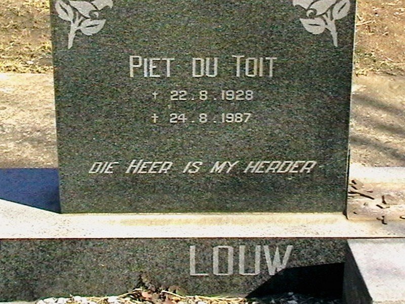 LOUW Piet du Toit 1928-1987