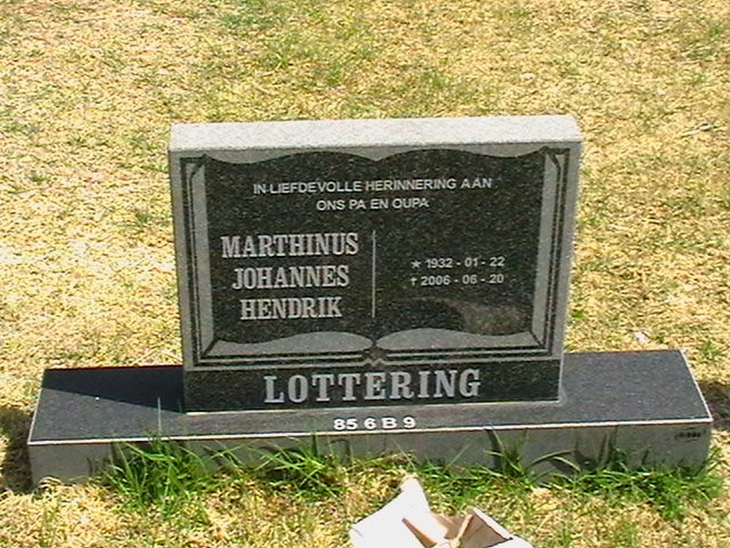 LOTTERING Marthinus Johannes Hendrik 1932-2006