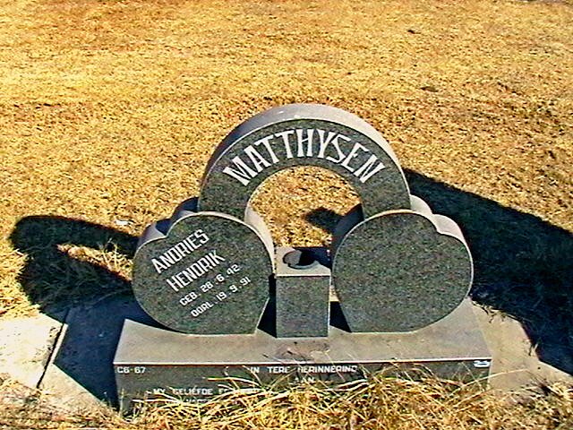 MATTHYSEN Andries Hendrik 1942-1991