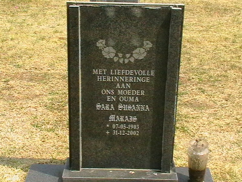 MARAIS Sara Susanna 1903-2002