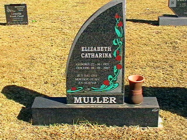 MULLER Elizabeth Catharina 1921-2007