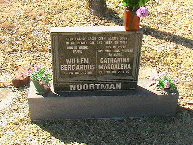 NOORTMAN Willem Bergardus 1926-1998 &amp; Catharina Magdalena 1930-1995