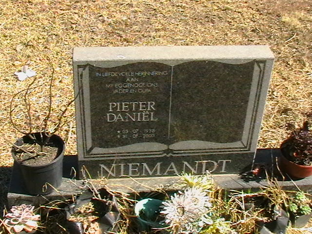 NIEMANDT Pieter Daniel 1938-2000