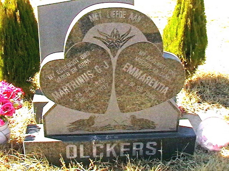 OLCKERS Marthinus G.J. 1940-1997 &amp; Emmarentia 1940-