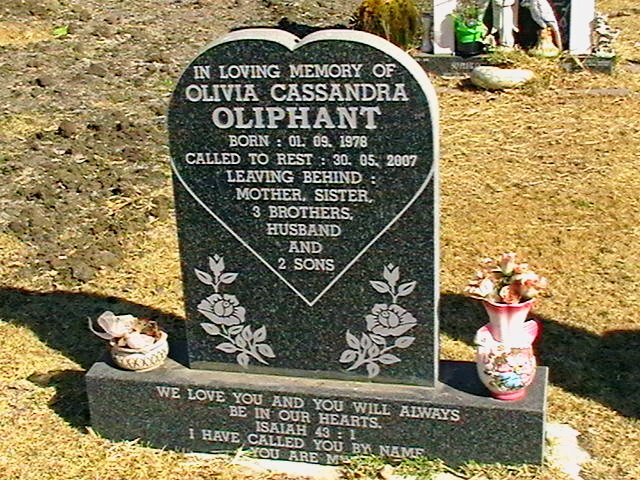 OLIPHANT Olivia Cassandra 1978-2007