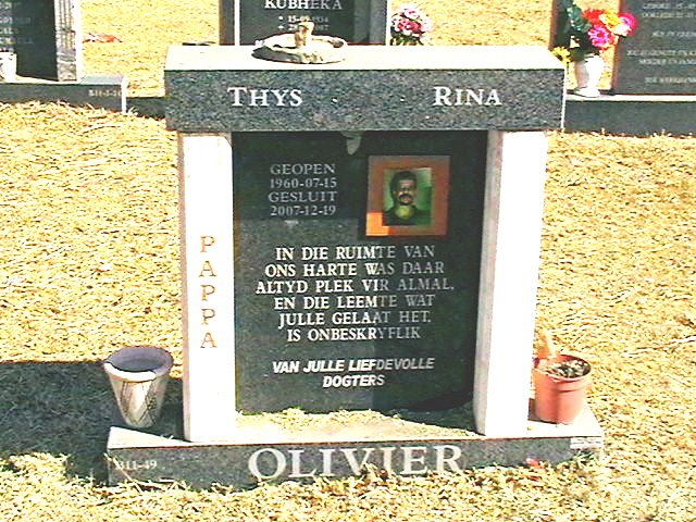 OLIVIER Thys 1960-2007 &amp; Rina