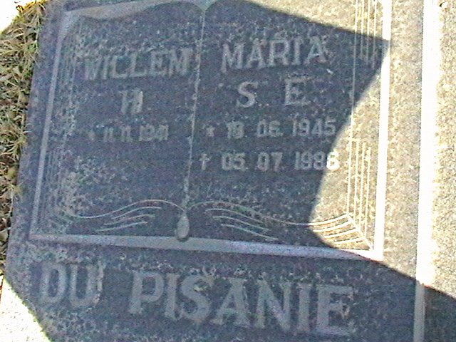 PISANIE Willem H., du 1941- &amp; Maria S.E. 1945-1986