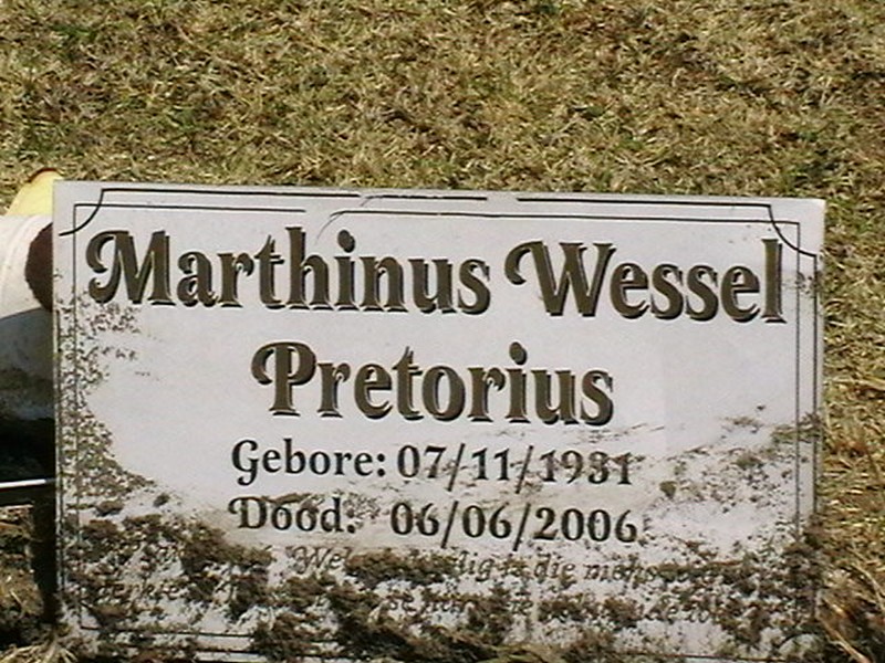 PRETORIUS Marthinus Wessel 1931-2006