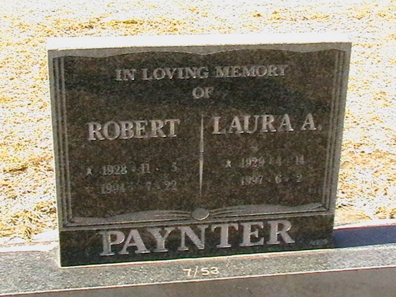 PAYNTER Robert 1928-1994 &amp; Laura A. 1929-1997