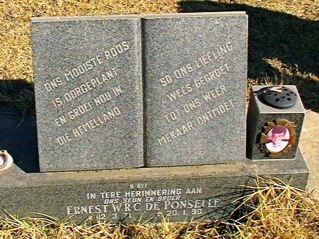 PONSELLE Ernest W.R.C., de 1971-1990