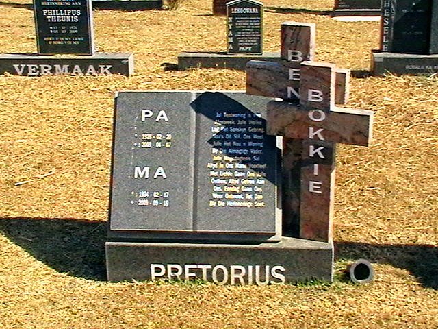 PRETORIUS Ben 1925-2009 &amp; Bokkie 1934-2009