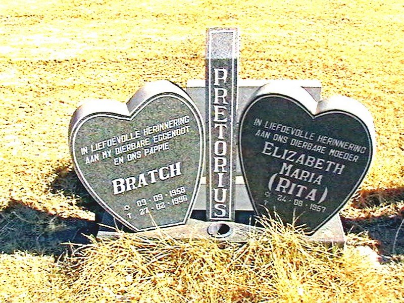 PRETORIUS Bratch 1958-1996 &amp; Elizabeth Maria 1957-