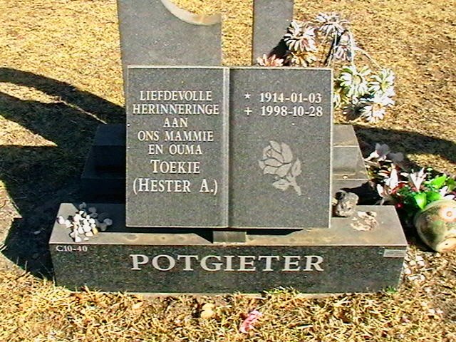 POTGIETER Hester A. 1914-1998