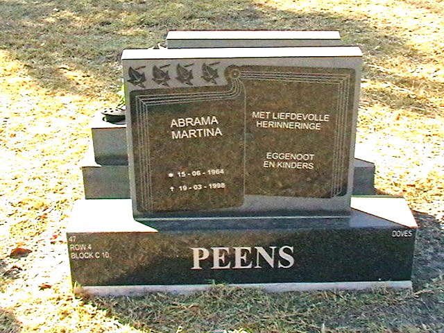 PEENS Abrama Martina 1964-1998