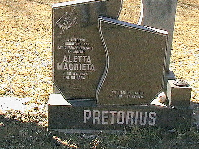 PRETORIUS Aletta Magrieta 1944-1994