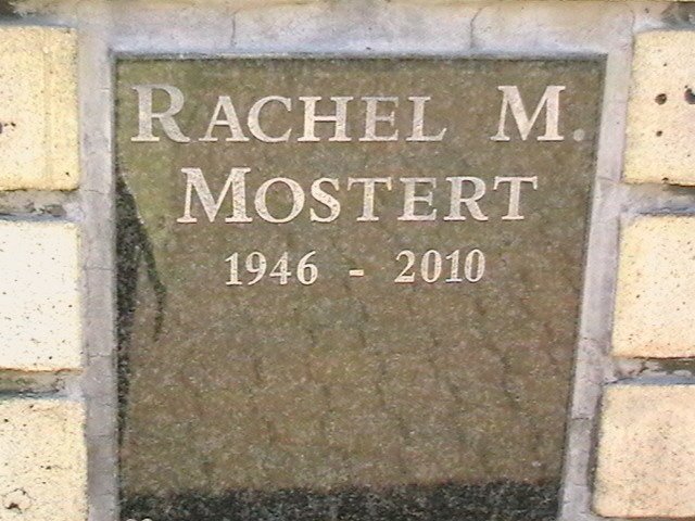 MOSTERT Rachel M. 1946-2010