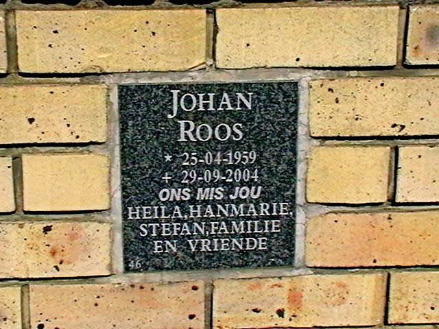 ROOS Johan 1959-2004