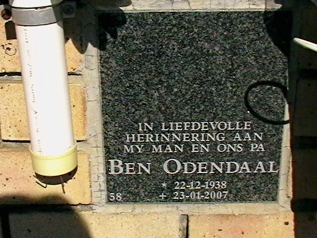 ODENDAAL Ben 1938-2007